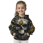 personalized western michigan broncos camo skull hoodie best selling
