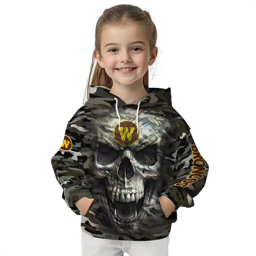 personalized western michigan broncos camo skull hoodie top rated personalized western michigan broncos camo skull hoodie top rated