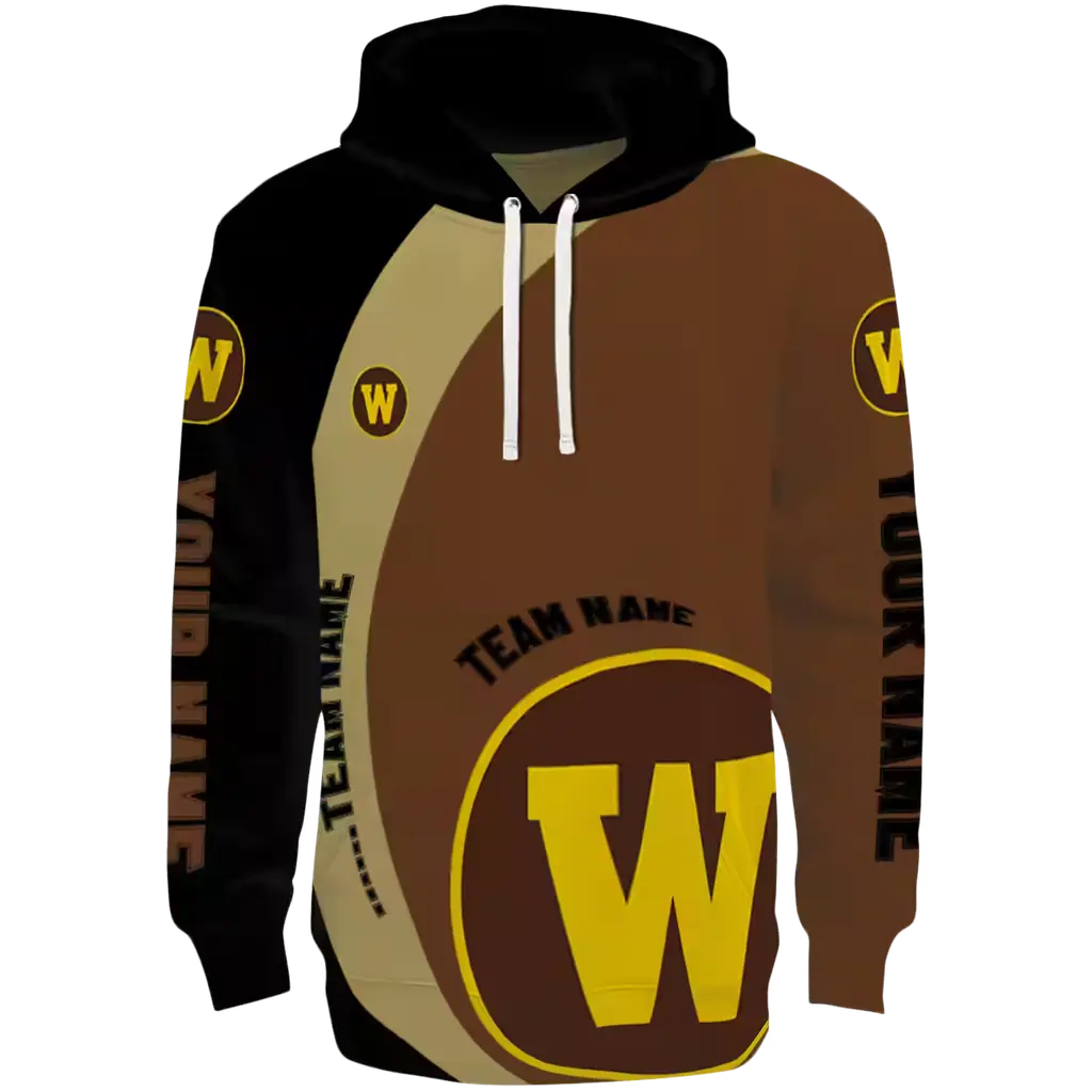 personalized western michigan broncos minimalist design brown black hoodie best selling personalized western michigan broncos minimalist design brown black hoodie best selling