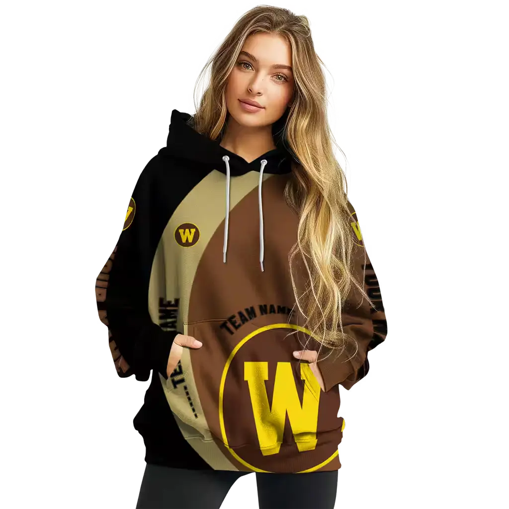 personalized western michigan broncos minimalist design brown black hoodie high quality personalized western michigan broncos minimalist design brown black hoodie high quality