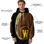 personalized western michigan broncos minimalist design brown black hoodie best selling