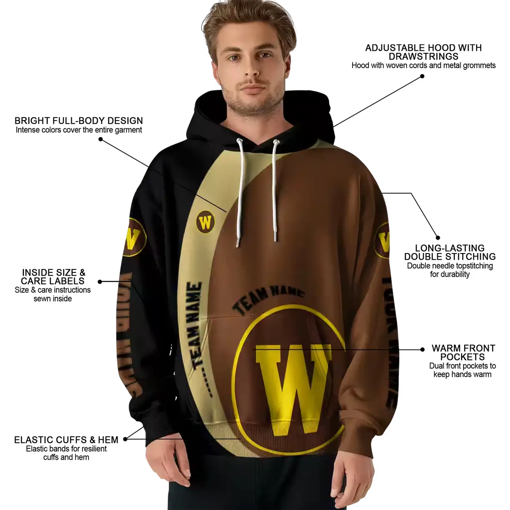 personalized western michigan broncos minimalist design brown black hoodie latest model personalized western michigan broncos minimalist design brown black hoodie latest model