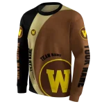 personalized western michigan broncos minimalist design brown black hoodie best selling