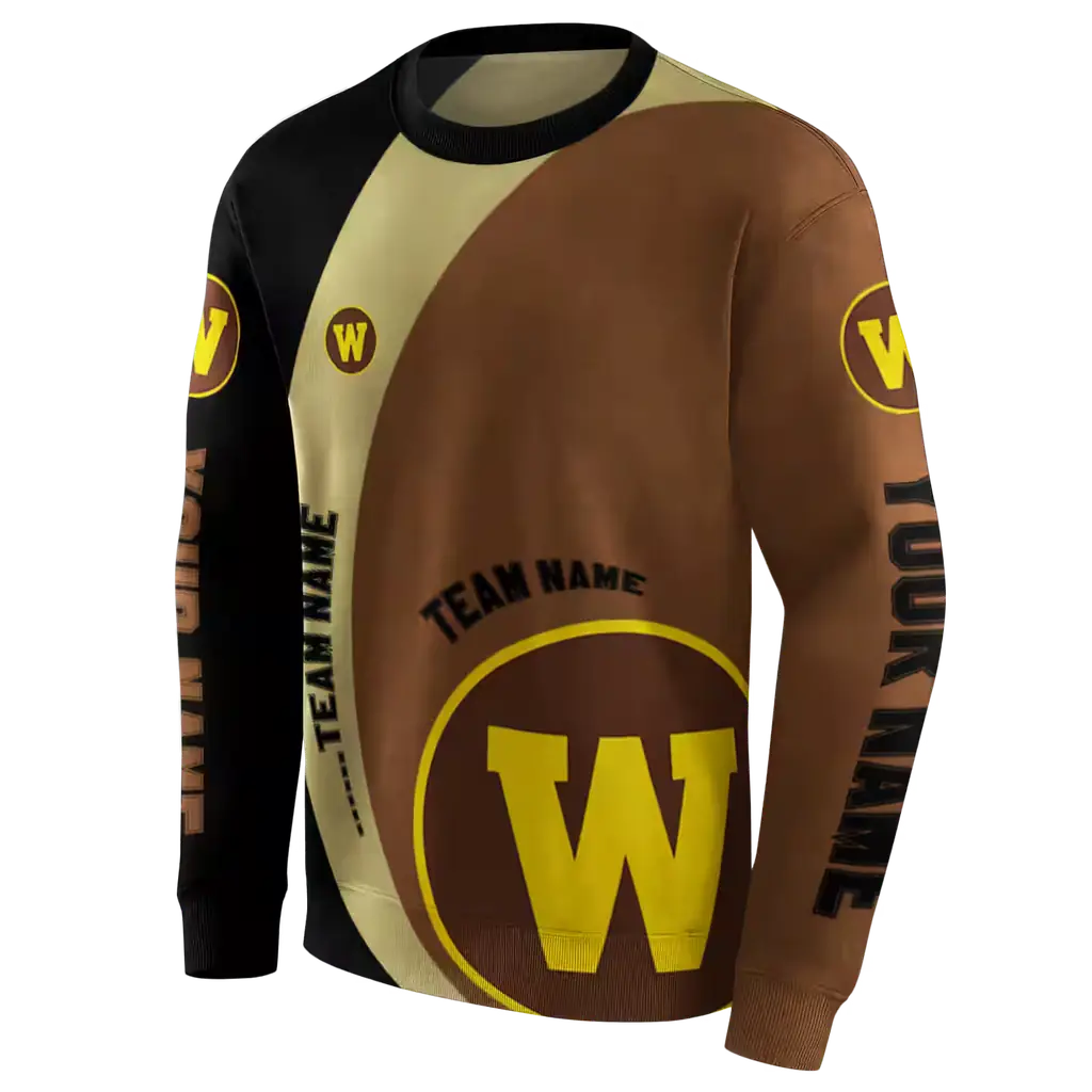 personalized western michigan broncos minimalist design brown black hoodie new arrival personalized western michigan broncos minimalist design brown black hoodie new arrival