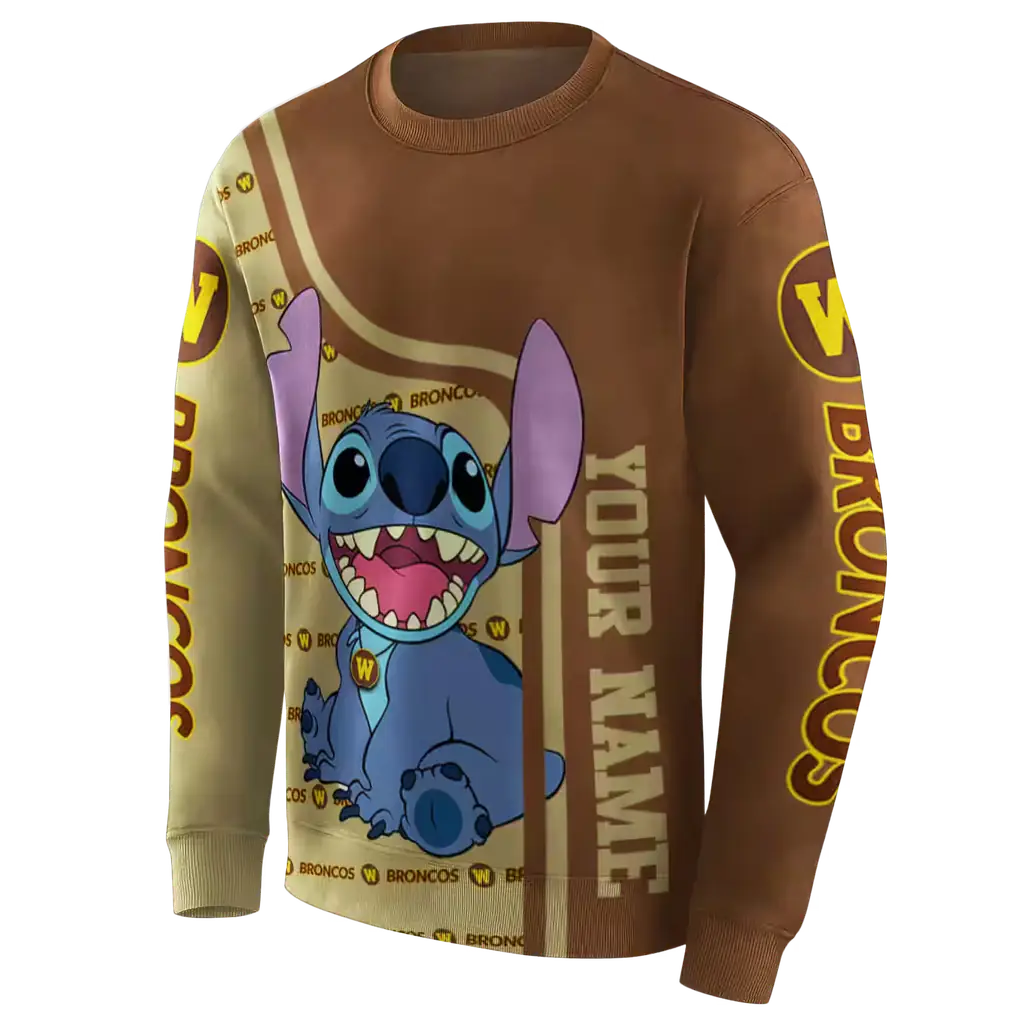 personalized western michigan broncos stitch brown hoodie new arrival personalized western michigan broncos stitch brown hoodie new arrival