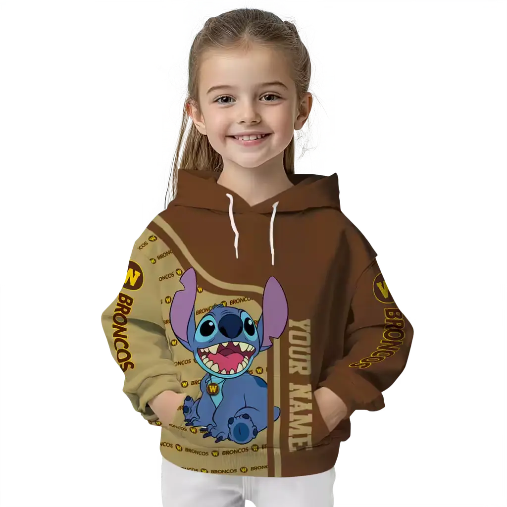 personalized western michigan broncos stitch brown hoodie top rated personalized western michigan broncos stitch brown hoodie top rated