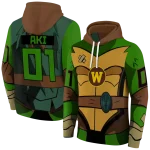 personalized western michigan broncos superhero armor brown green hoodie best selling