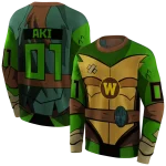 personalized western michigan broncos superhero armor brown green hoodie best selling