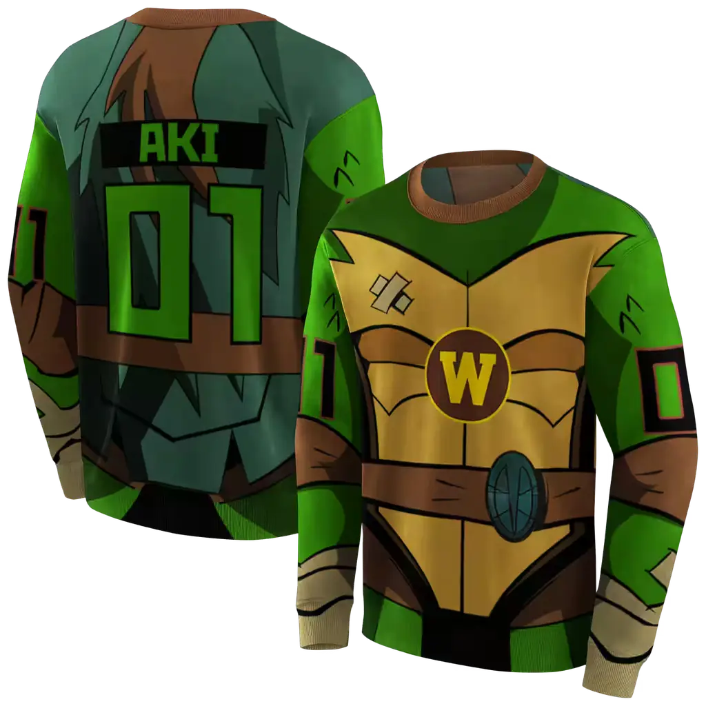 personalized western michigan broncos superhero armor brown green hoodie premium grade personalized western michigan broncos superhero armor brown green hoodie premium grade