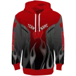 personalized wisconsin badgers flame design red hoodie best selling