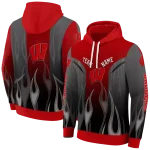 personalized wisconsin badgers flame design red hoodie best selling