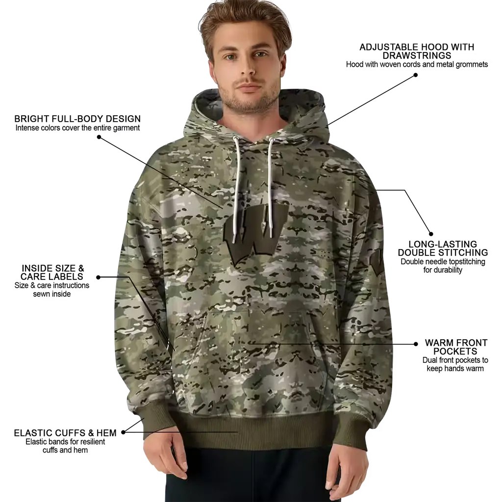 personalized wisconsin badgers military style hoodie latest model personalized wisconsin badgers military style hoodie latest model