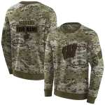 personalized wisconsin badgers military style hoodie best selling