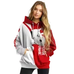 personalized wisconsin badgers peeking snoopy red hoodie best selling