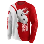 personalized wisconsin badgers peeking snoopy red hoodie best selling