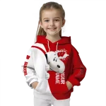 personalized wisconsin badgers peeking snoopy red hoodie best selling