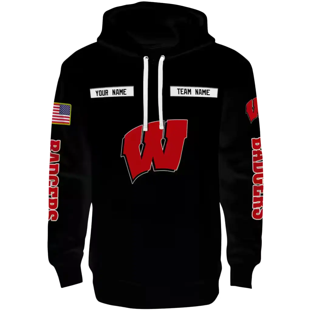 personalized wisconsin badgers punisher skull black hoodie best selling personalized wisconsin badgers punisher skull black hoodie best selling