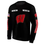 personalized wisconsin badgers punisher skull black hoodie best selling