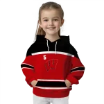personalized wisconsin badgers striped pattern red hoodie best selling