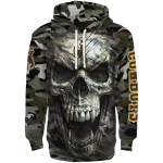 personalized wyoming cowboys camo skull hoodie best selling