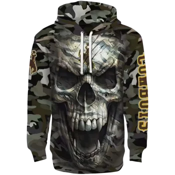 personalized wyoming cowboys camo skull hoodie best selling