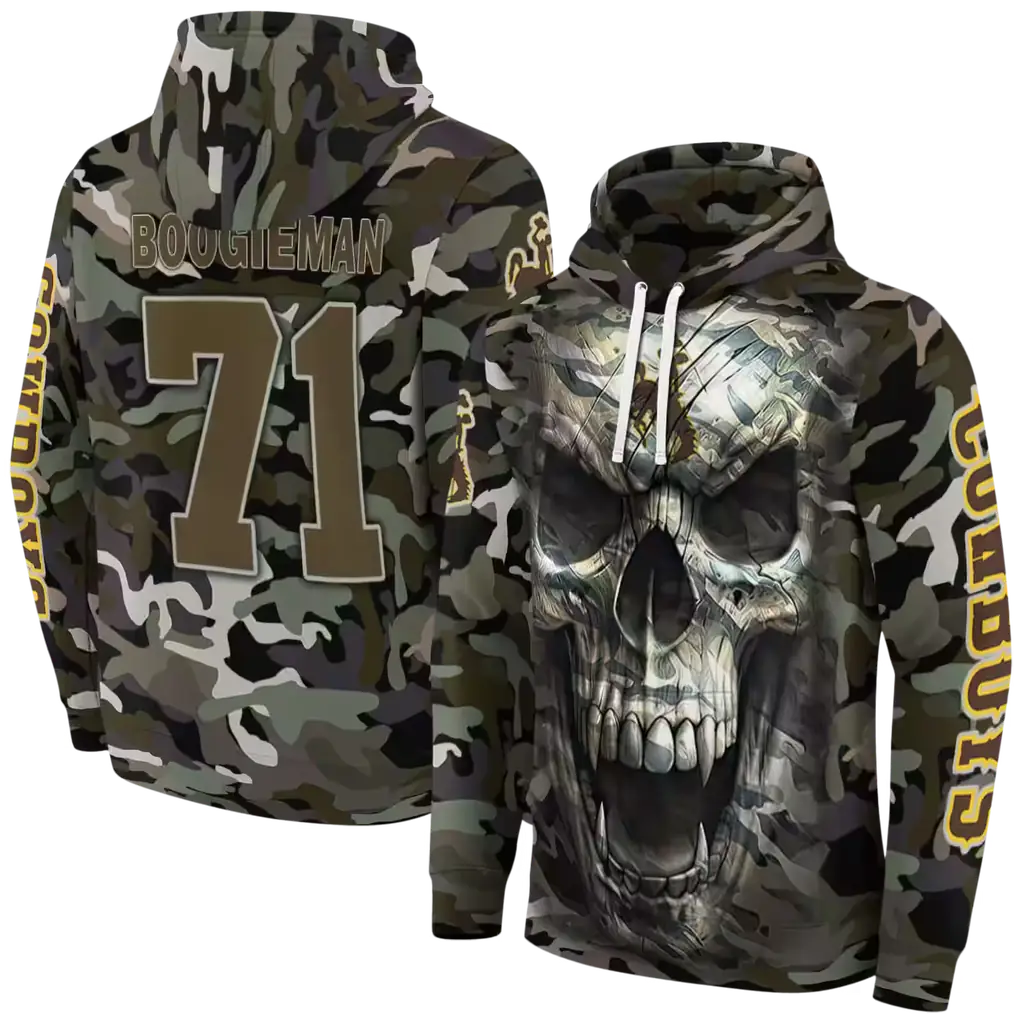 personalized wyoming cowboys camo skull hoodie fashion forward personalized wyoming cowboys camo skull hoodie fashion forward