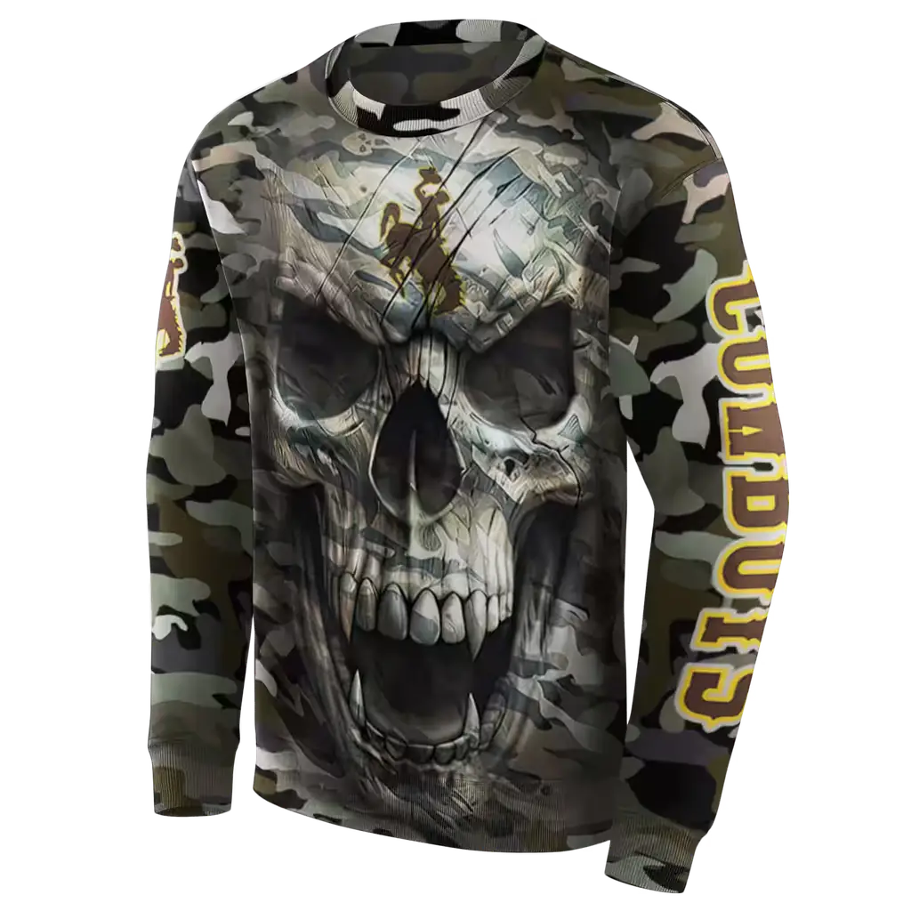 personalized wyoming cowboys camo skull hoodie new arrival personalized wyoming cowboys camo skull hoodie new arrival