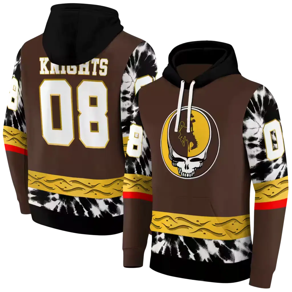 personalized wyoming cowboys grateful vibes brown hoodie fashion forward personalized wyoming cowboys grateful vibes brown hoodie fashion forward