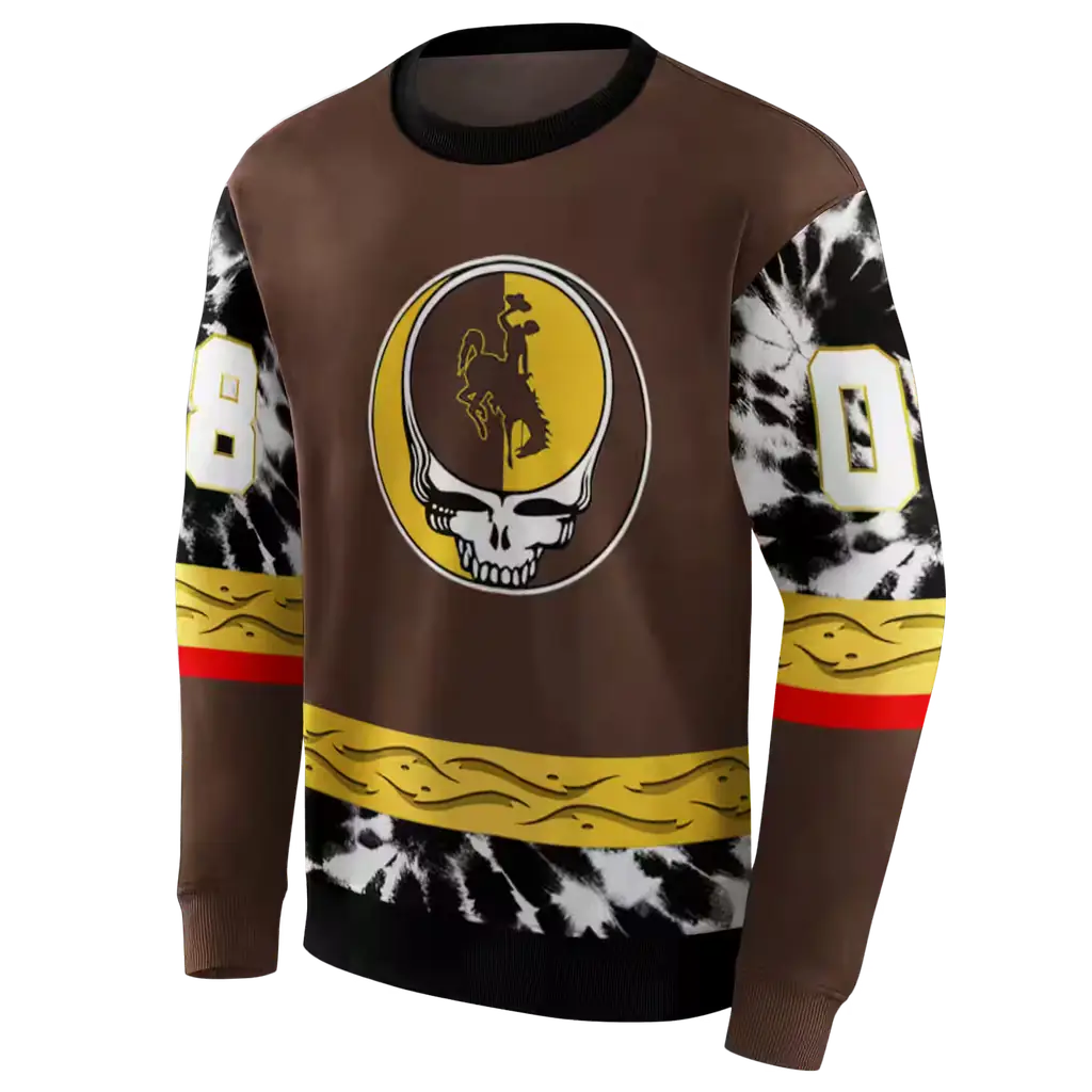 personalized wyoming cowboys grateful vibes brown hoodie new arrival personalized wyoming cowboys grateful vibes brown hoodie new arrival