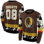 personalized wyoming cowboys grateful vibes brown hoodie best selling