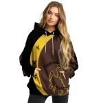personalized wyoming cowboys minimalist design brown black hoodie best selling