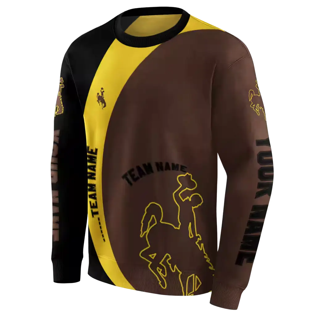 personalized wyoming cowboys minimalist design brown black hoodie new arrival personalized wyoming cowboys minimalist design brown black hoodie new arrival