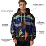 personalized wyoming cowboys spongebob patrick star brown navy hoodie best selling