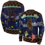 personalized wyoming cowboys spongebob patrick star brown navy hoodie best selling