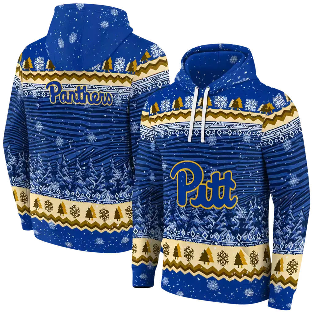 pittsburgh panthers christmas trees royal blue hoodie fashion forward pittsburgh panthers christmas trees royal blue hoodie fashion forward