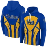 pittsburgh panthers concentric lines royal blue black hoodie best selling