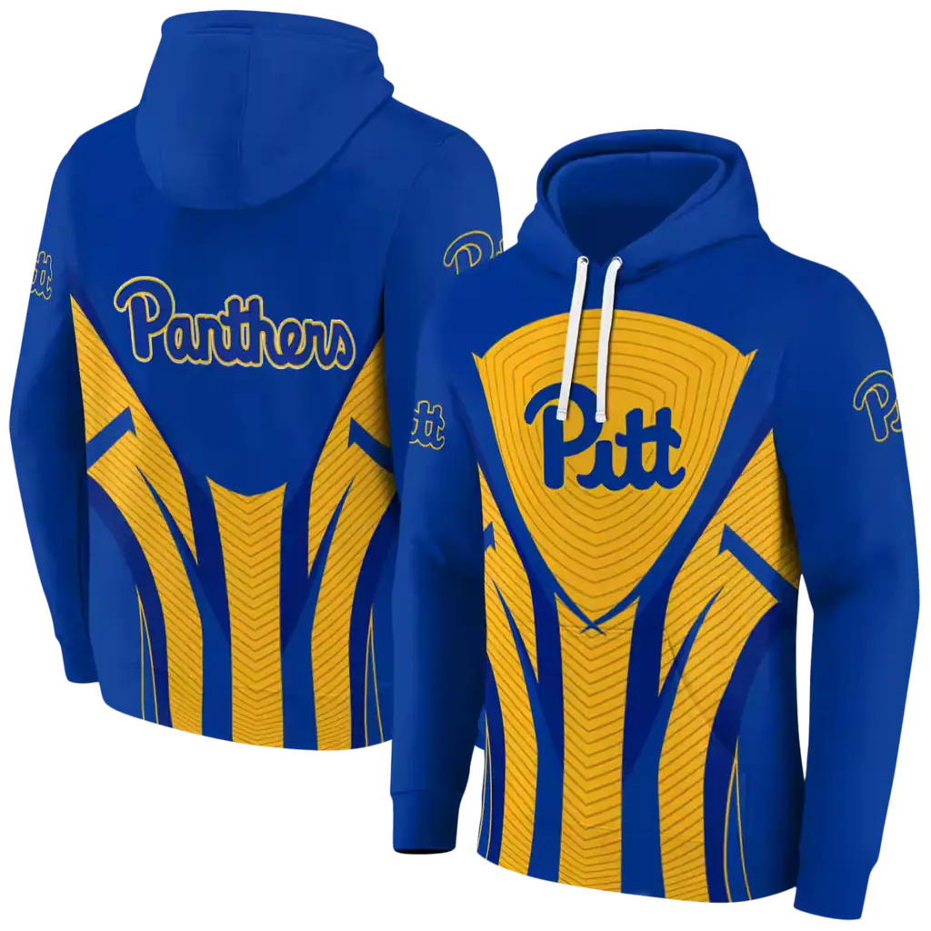 pittsburgh panthers concentric lines royal blue black hoodie fashion forward pittsburgh panthers concentric lines royal blue black hoodie fashion forward