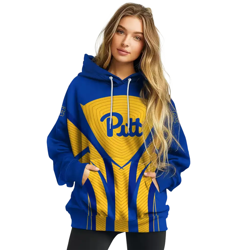 pittsburgh panthers concentric lines royal blue black hoodie high quality pittsburgh panthers concentric lines royal blue black hoodie high quality