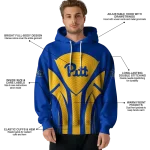pittsburgh panthers concentric lines royal blue black hoodie best selling