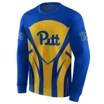 pittsburgh panthers concentric lines royal blue black hoodie best selling
