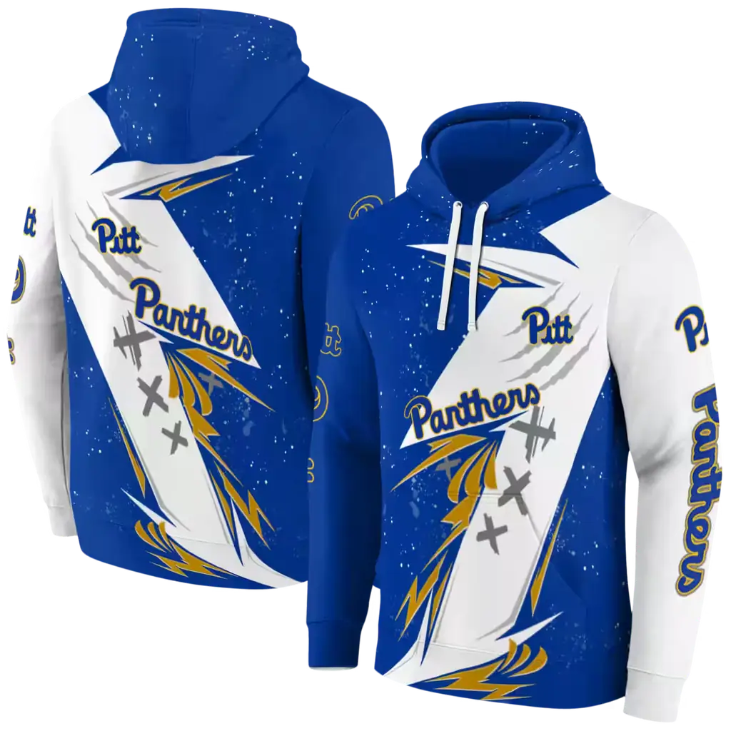 pittsburgh panthers dynamic slash royal blue white hoodie fashion forward pittsburgh panthers dynamic slash royal blue white hoodie fashion forward