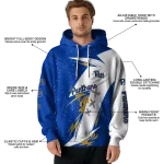 pittsburgh panthers dynamic slash royal blue white hoodie best selling
