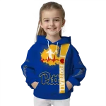 pittsburgh panthers football heartbeat royal blue hoodie best selling