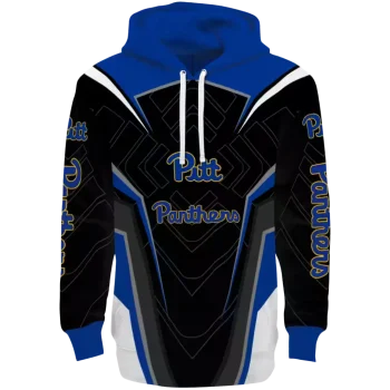 pittsburgh panthers futuristic pattern royal blue black hoodie best selling