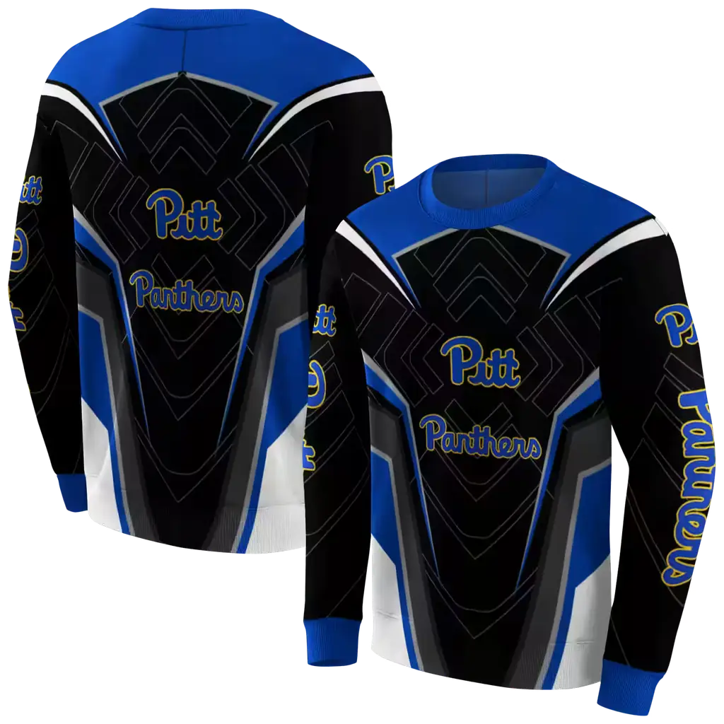 pittsburgh panthers futuristic pattern royal blue black hoodie premium grade pittsburgh panthers futuristic pattern royal blue black hoodie premium grade
