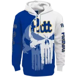 pittsburgh panthers graphic punisher royal white hoodie best selling