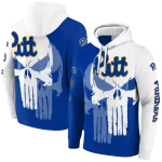 pittsburgh panthers graphic punisher royal white hoodie best selling