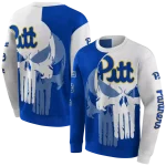 pittsburgh panthers graphic punisher royal white hoodie best selling