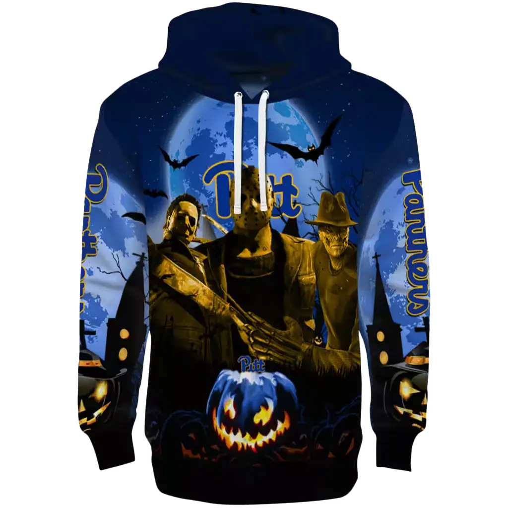 pittsburgh panthers halloween vibes royal blue black hoodie best selling pittsburgh panthers halloween vibes royal blue black hoodie best selling