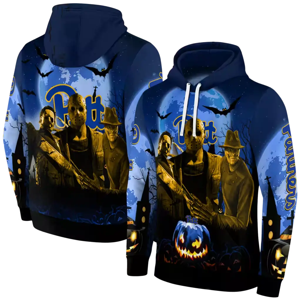 pittsburgh panthers halloween vibes royal blue black hoodie fashion forward pittsburgh panthers halloween vibes royal blue black hoodie fashion forward